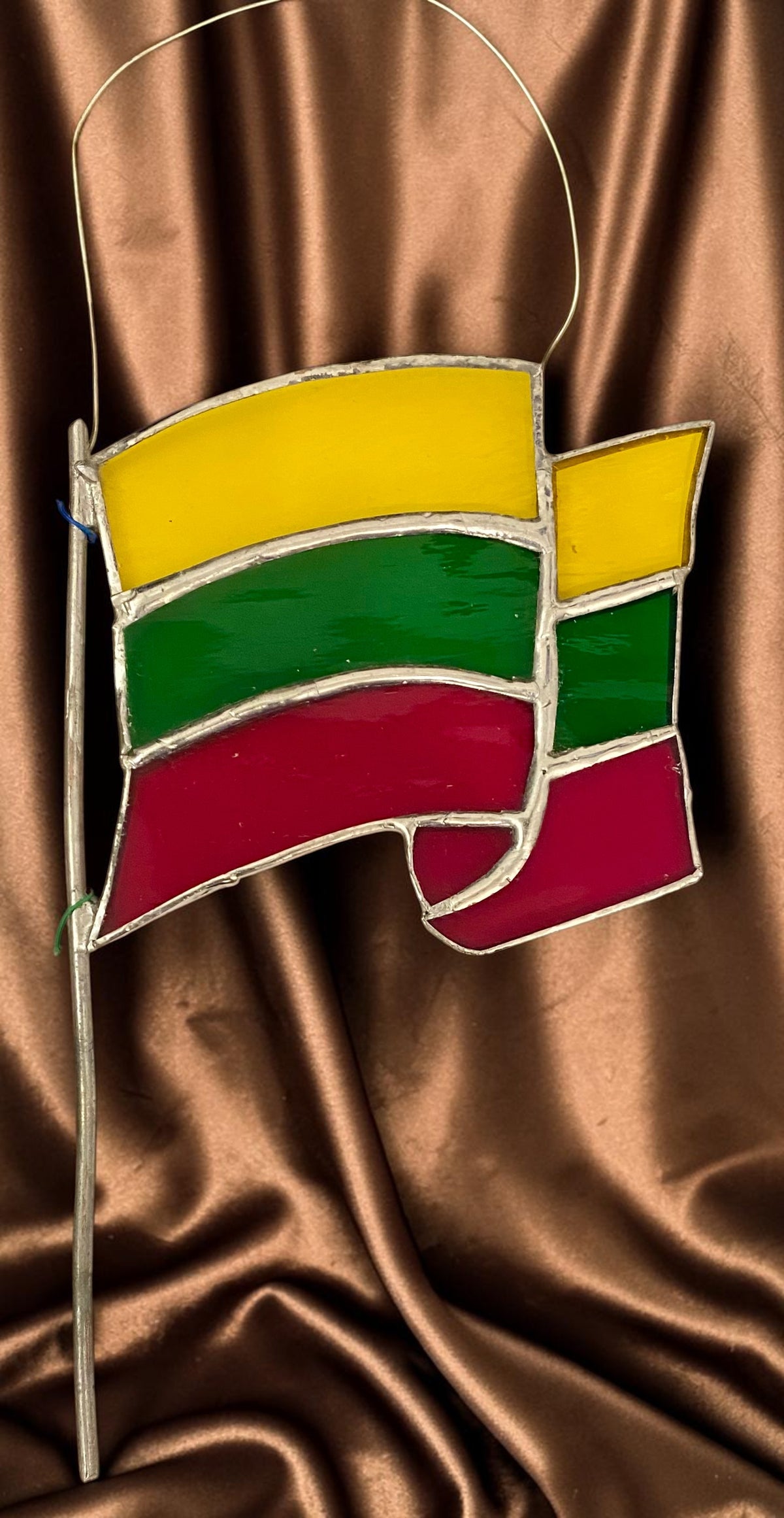 Suncatcher: Stained Glass Lithuanian Flag