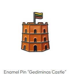 Gediminas Tower Lapel Pin