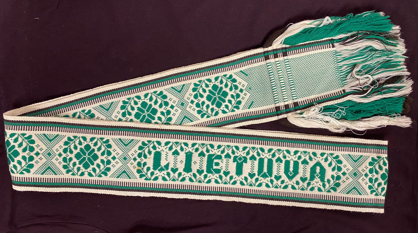 Woven Juosta(Sash) w/LIETUVA (0445)
