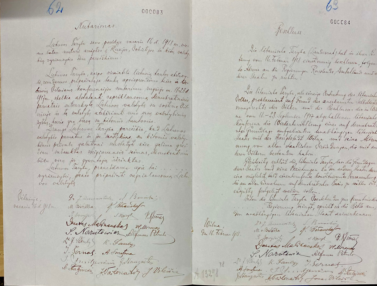 Lithuanian Declaration of Independence (0334)