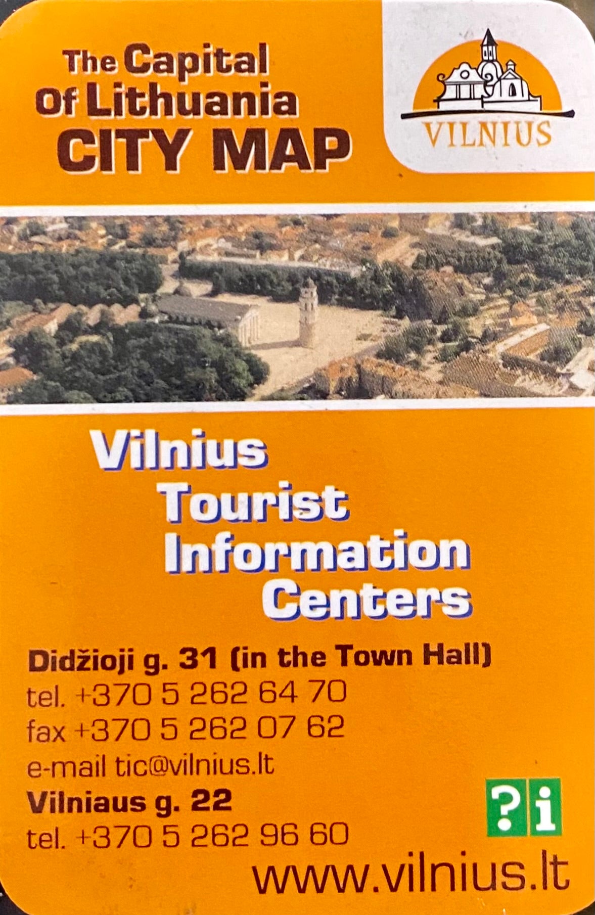 Pocket City Map of Vilnius