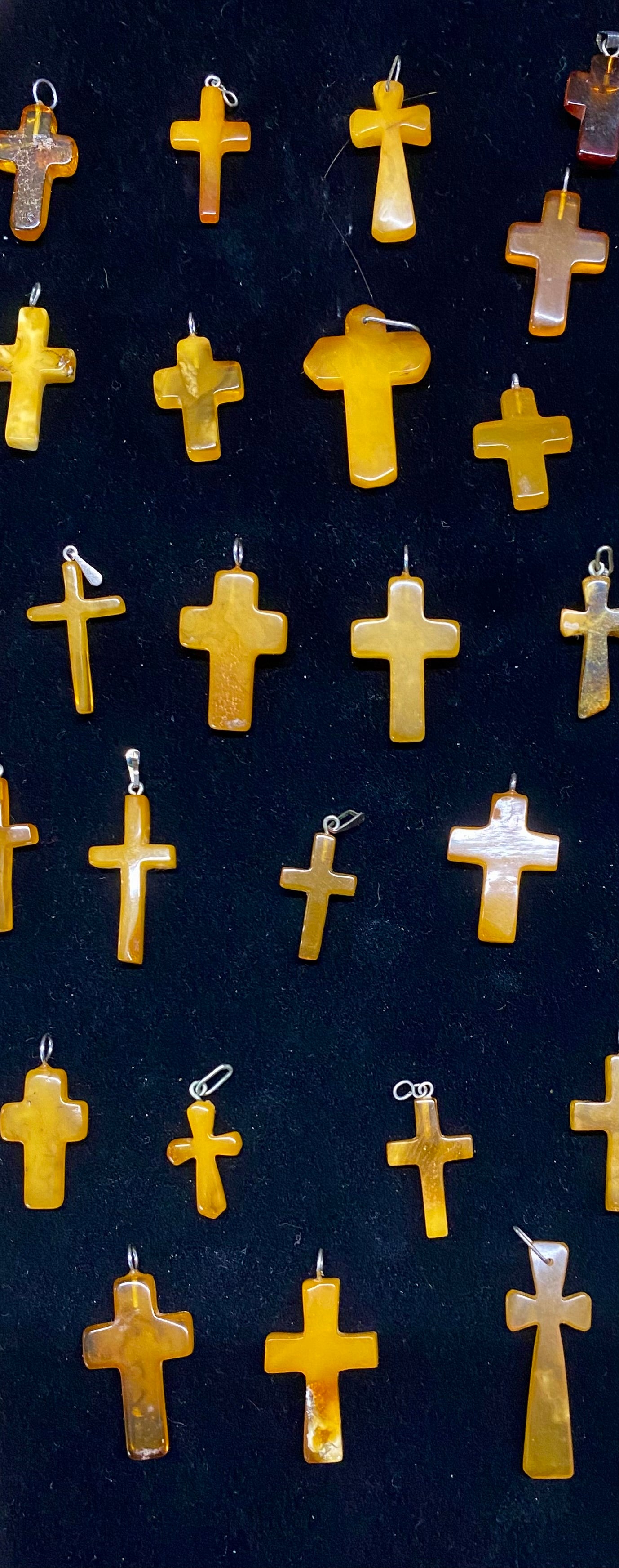 Baltic Amber Cross Shape Pendant