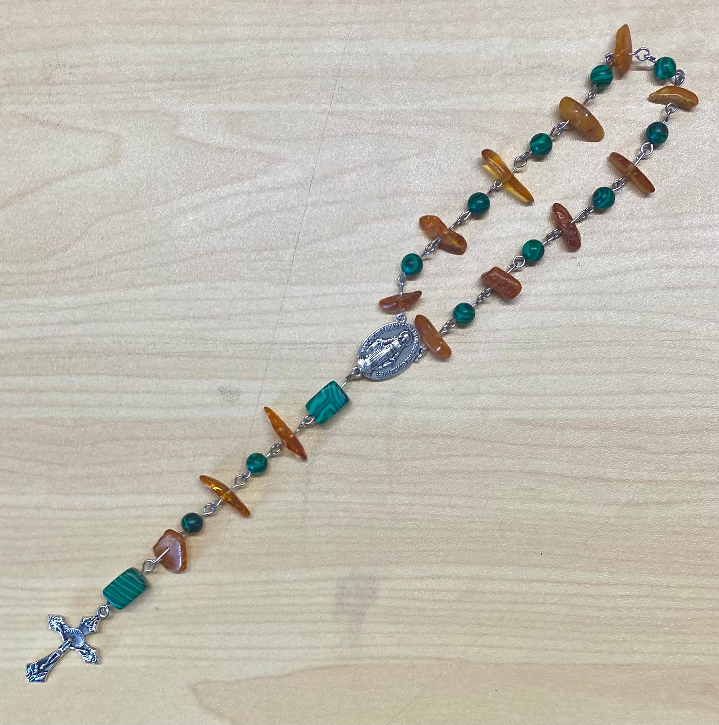 Single Decade Amber Rosary (0075)