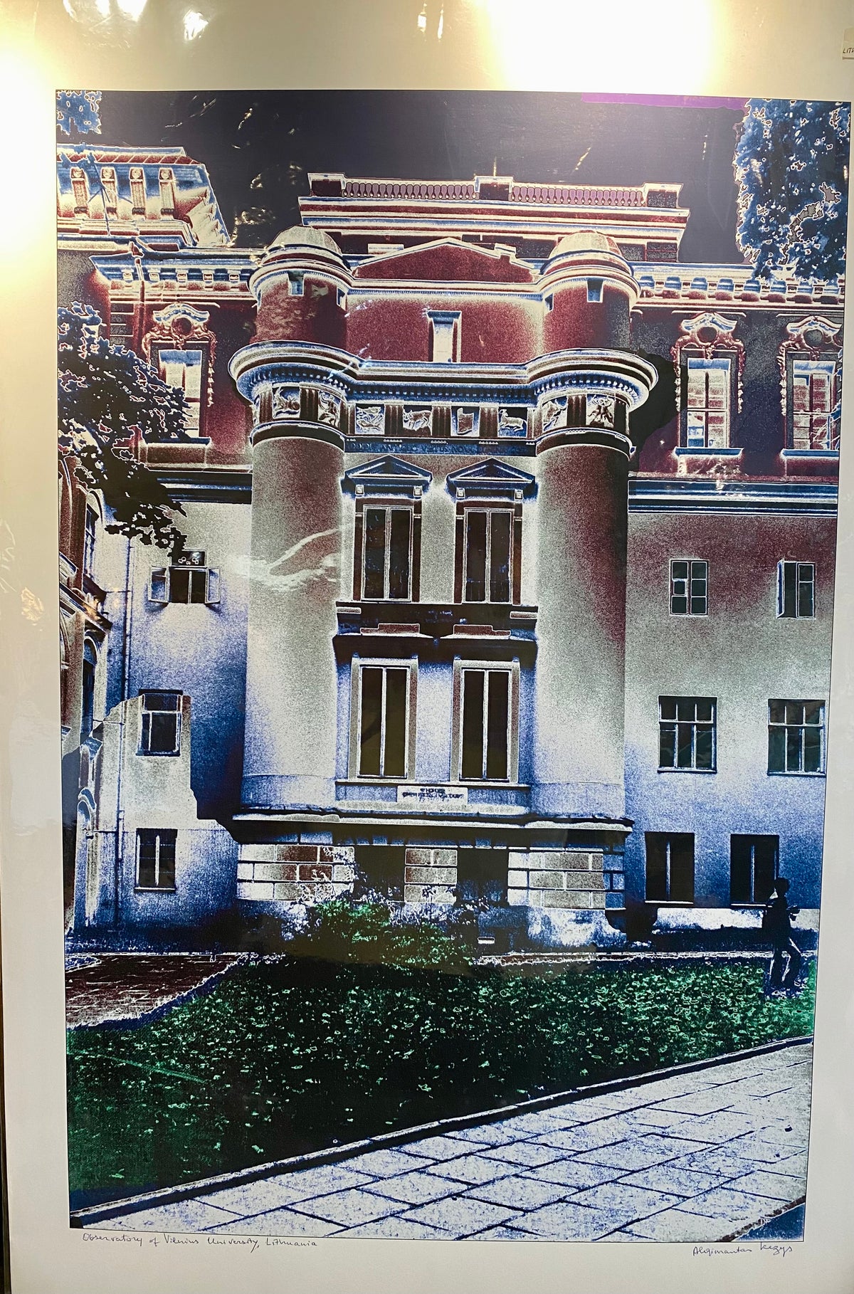 Algimantas Kezys Signed Lithograph. Observatory of Vilnius University