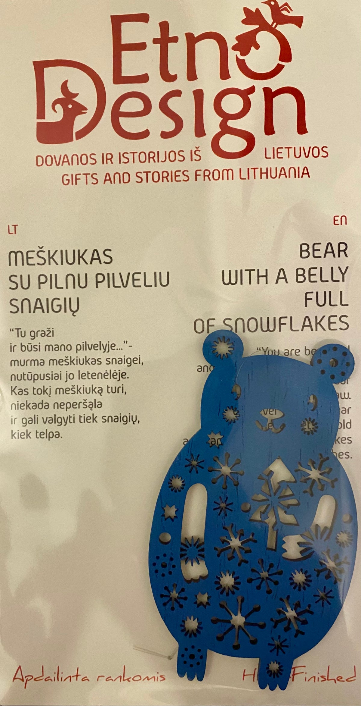 Ornament: Bear with a Belly Full of Snowflakes