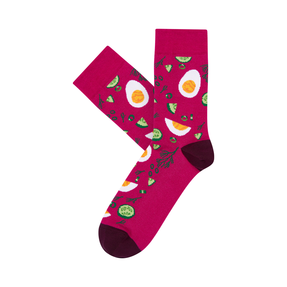 Socks: "Šaltibarščiai" (Beet Soup)