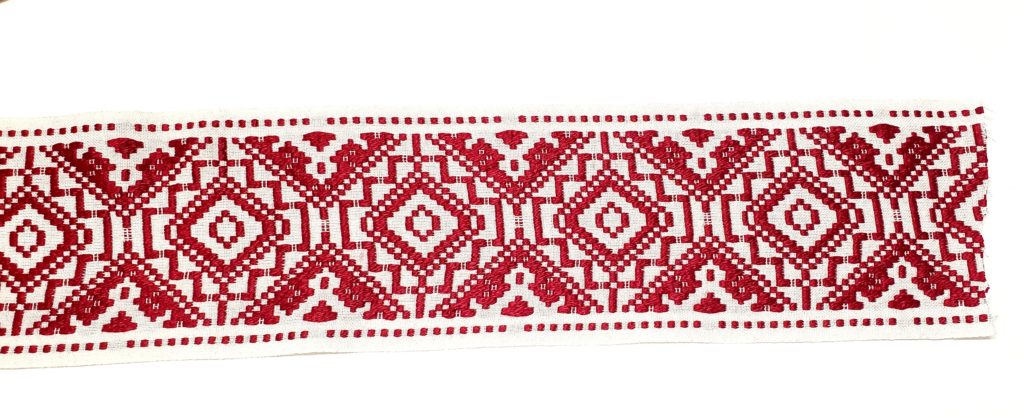 Lithuanian Sash - Red (0903)