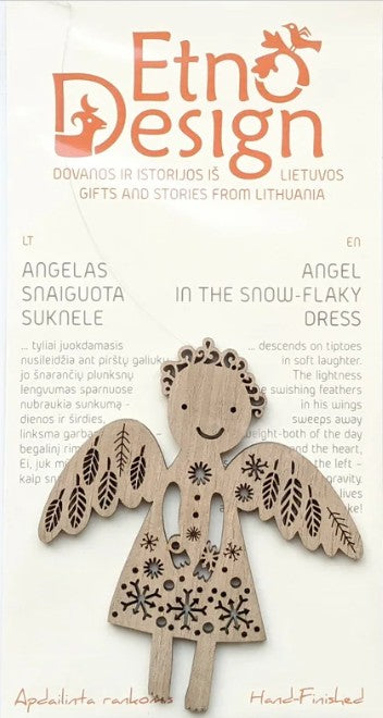 Ornament: Angel in the Snow-Flaky Dress