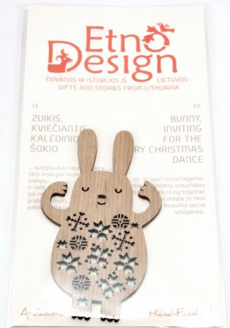 Ornament: Bunny Inviting for a Christmas Dance