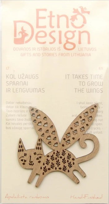 Ornament: Cat, It takes time to grow wings