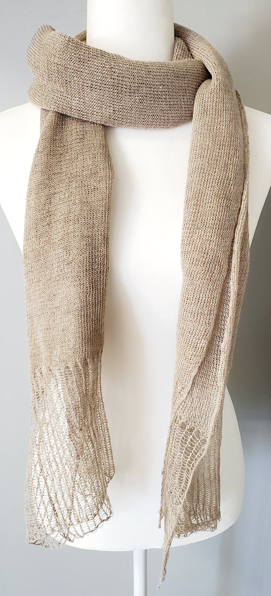 Linen Scarf - Ivory (3261)