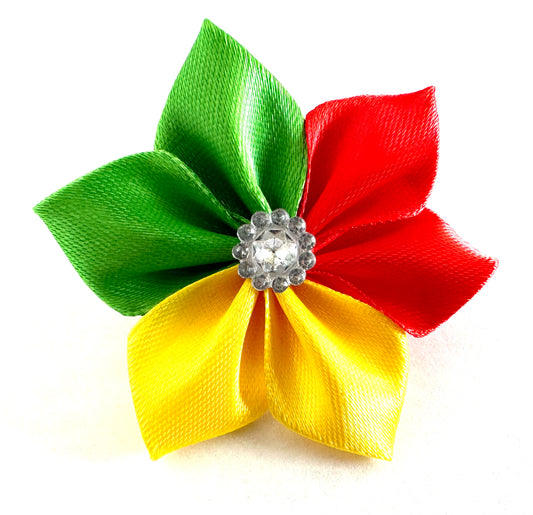 Hair Scrunchie - Lithuanian Flag Flower (3407)