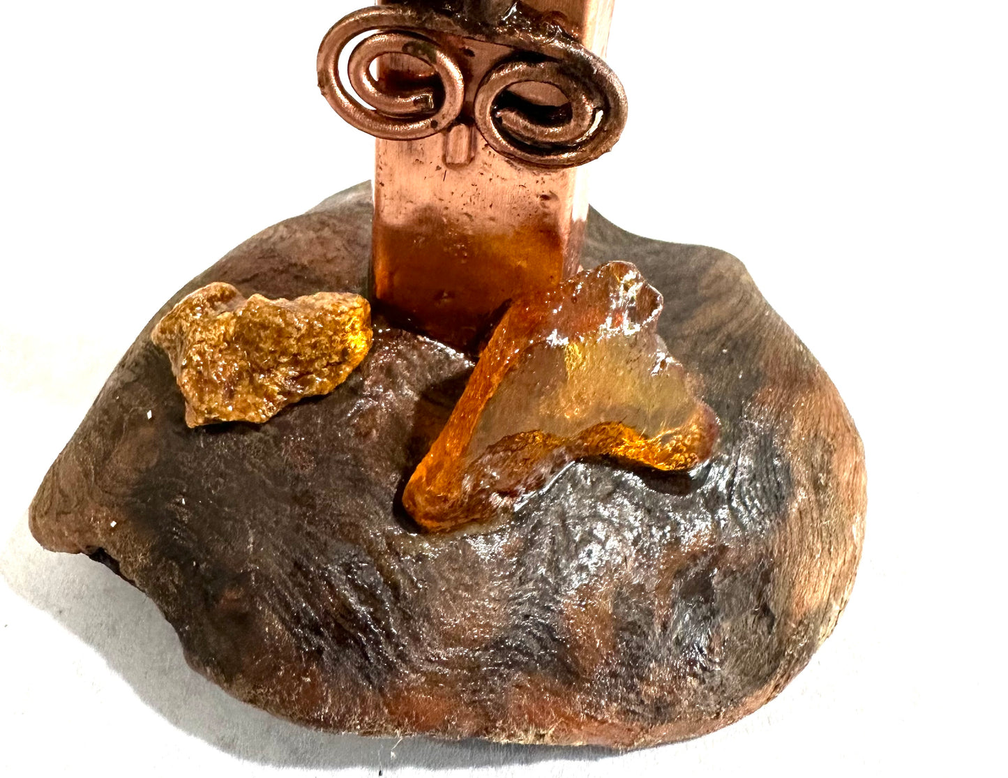 Amber and Copper Standing Cross (3230)