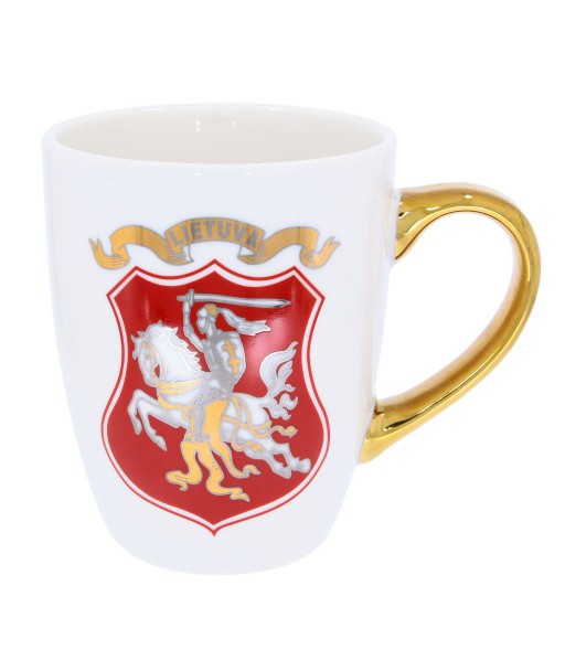 Coffee Mug - Vytis with a gold Trim (Porcelain)