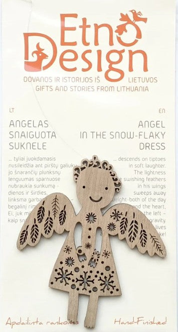 Woody Ruties: Ornament | Angel in the Snow-Flaky Dress