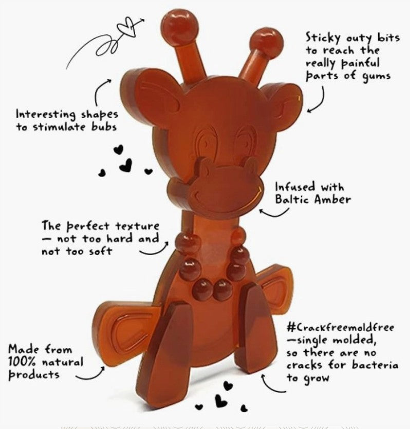 The Little Bamber: The Natural Rubber & Baltic Amber Teether