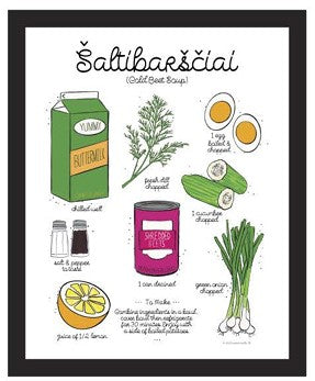 Art Print: Beet Soup Recipe (Pink Soup)