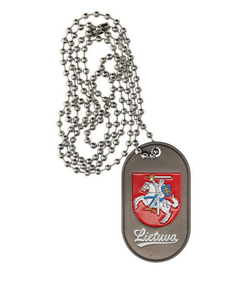 Military Dog Tag Vytis and Lithuania