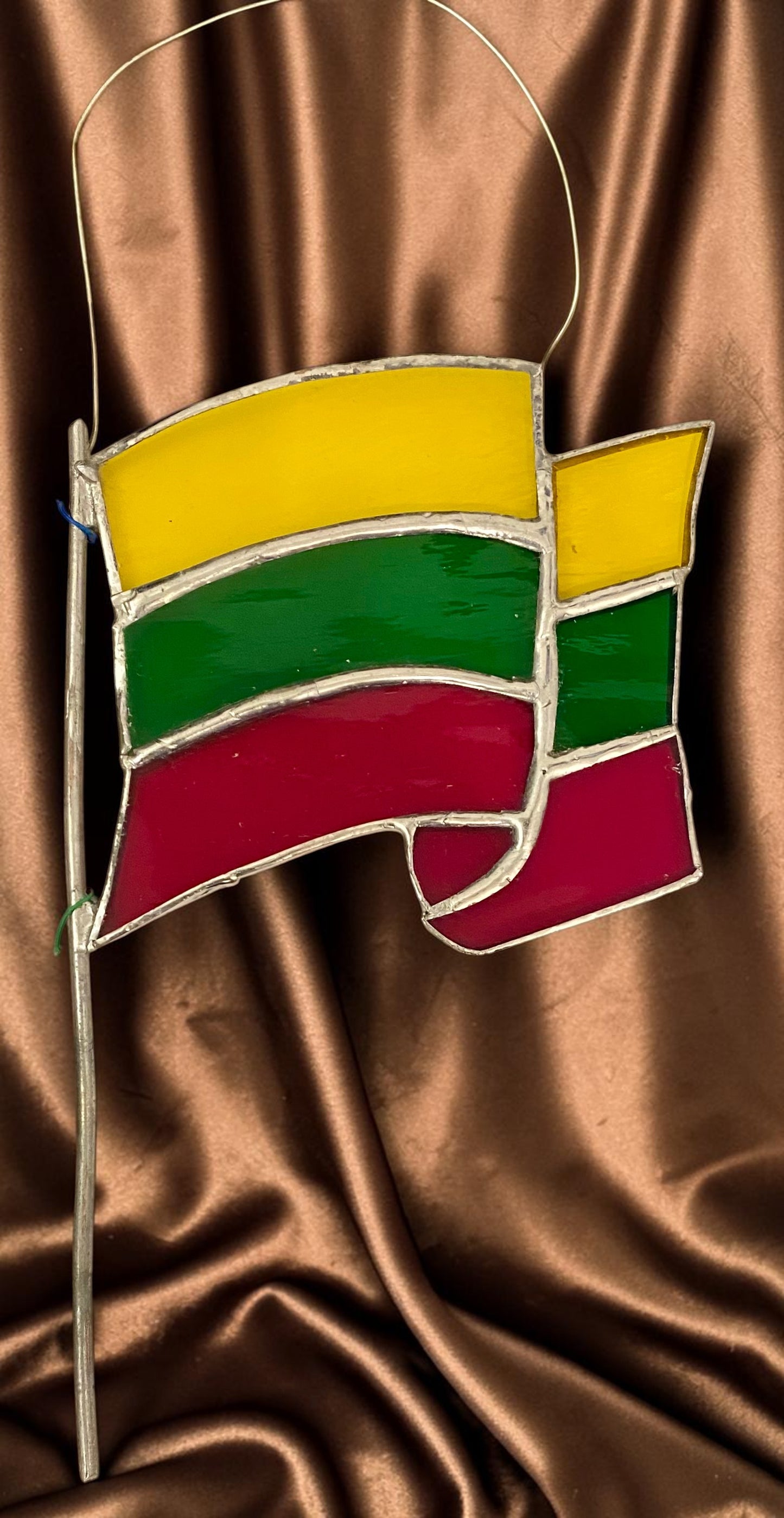 Suncatcher: Stained Glass Lithuanian Flag