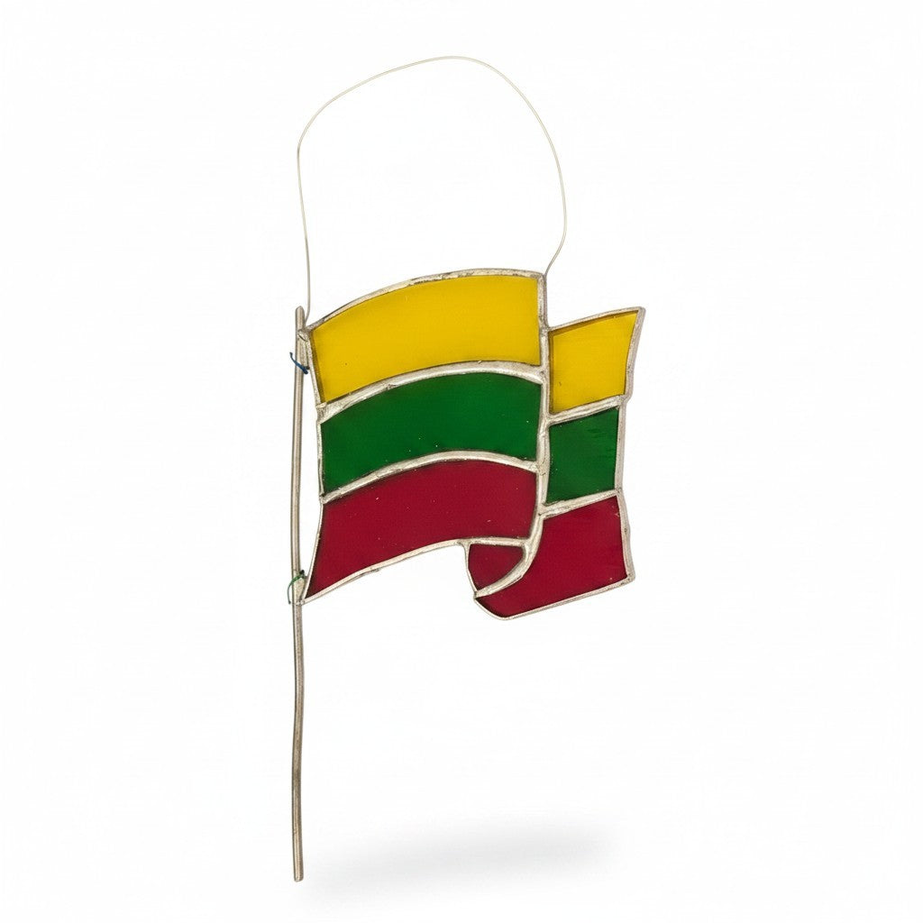 Suncatcher: Stained Glass Lithuanian Flag