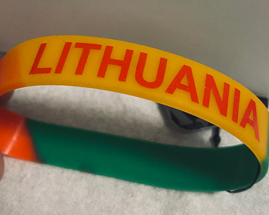 Tri-Color Lithuania Rubber Bracelet