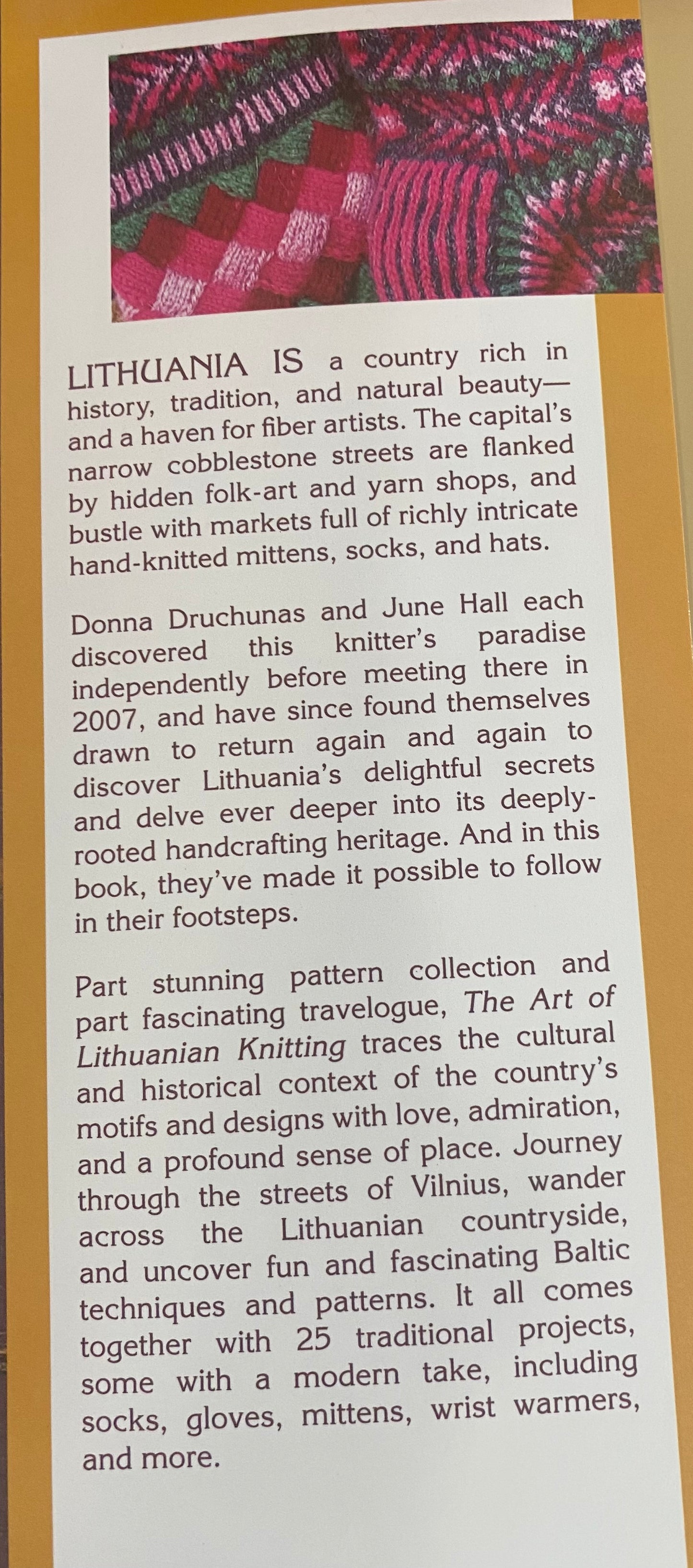 The Art of Lithuanian Knitting: 25 Traditional Patterns and the People, Places, and History That Inspire Them Paperback