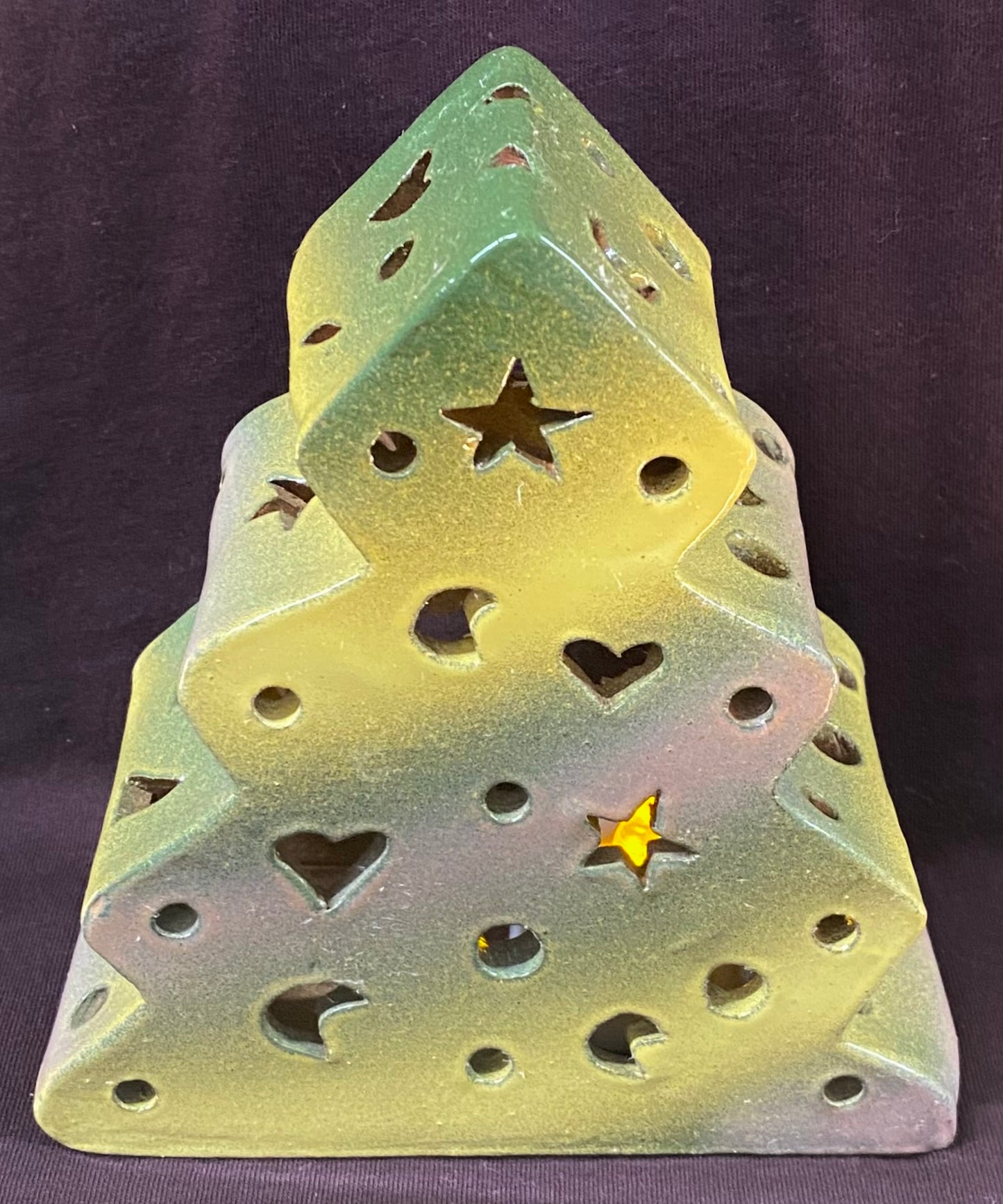 Ceramic Christmas Tree Shaped Candle Holder