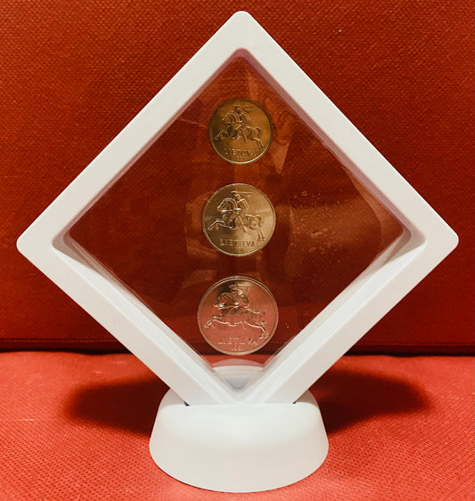 1991 - 1 Centas, 2 Centai, and 5 Centai Lithuanian Coins