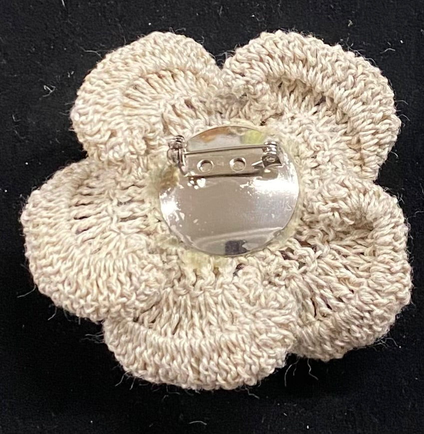Brooch - Linen Floral
