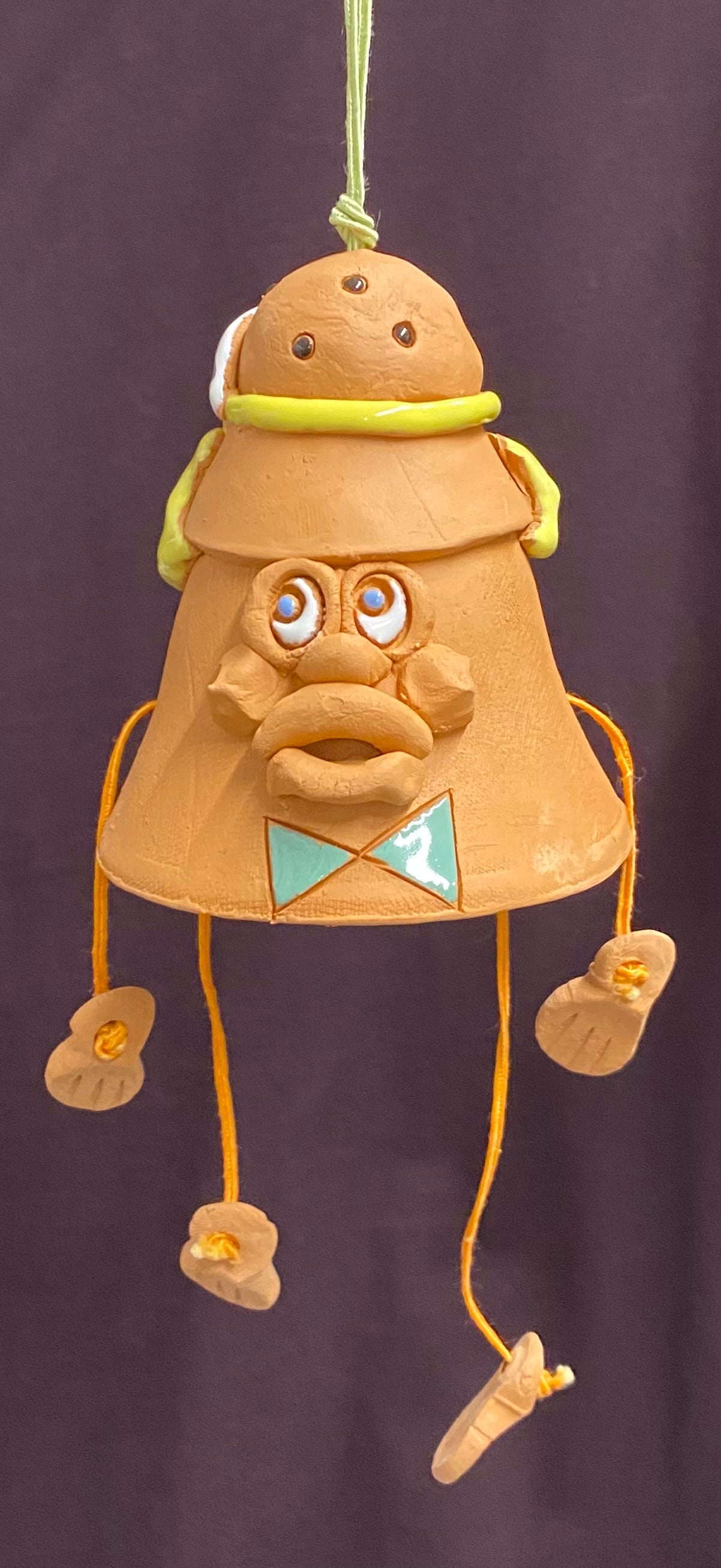 Ceramic Bell - Bow Tie Guy (3664)