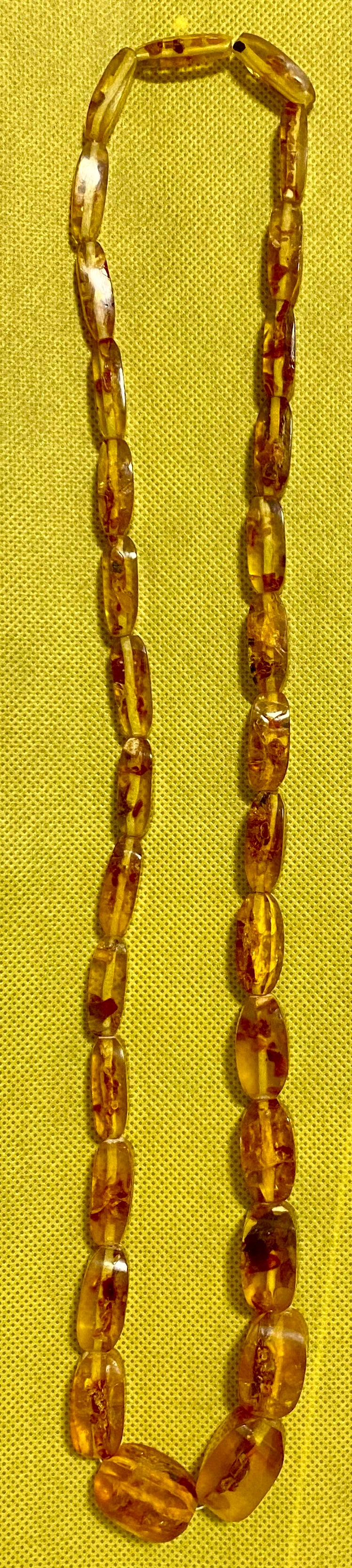 Vintage Amber in Resin Necklace [28"] (0013)