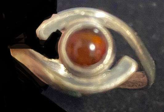 Amber & Silver Ring (1191)