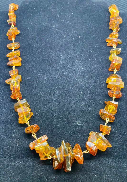 Natural Amber Necklace 22" (2853)