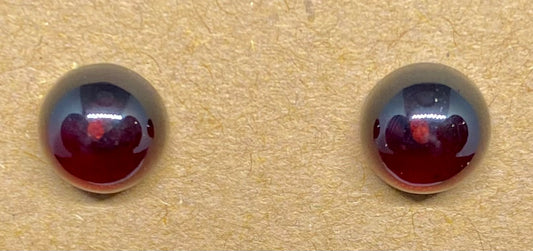 Amber Stud Earrings - Round (0058)