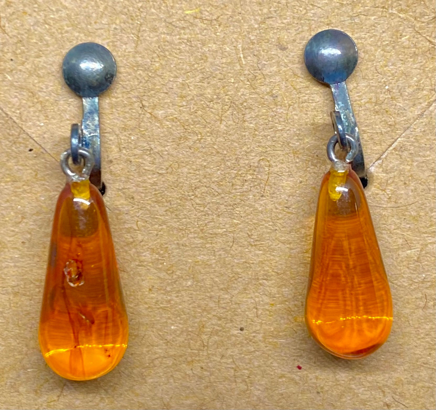 Baltic Amber & Sterling Earrings (0066)