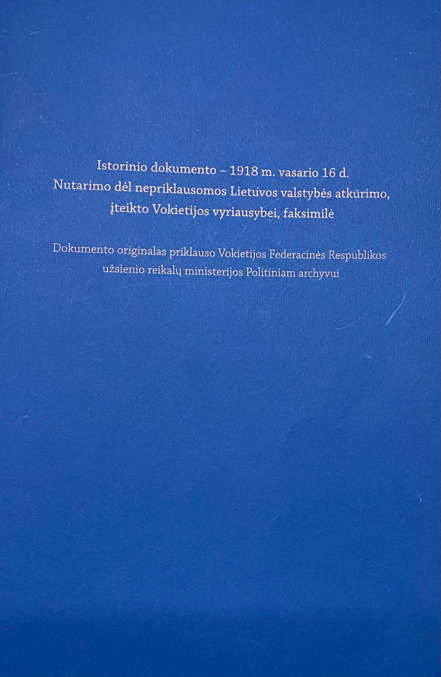 Lithuanian Declaration of Independence (0334)