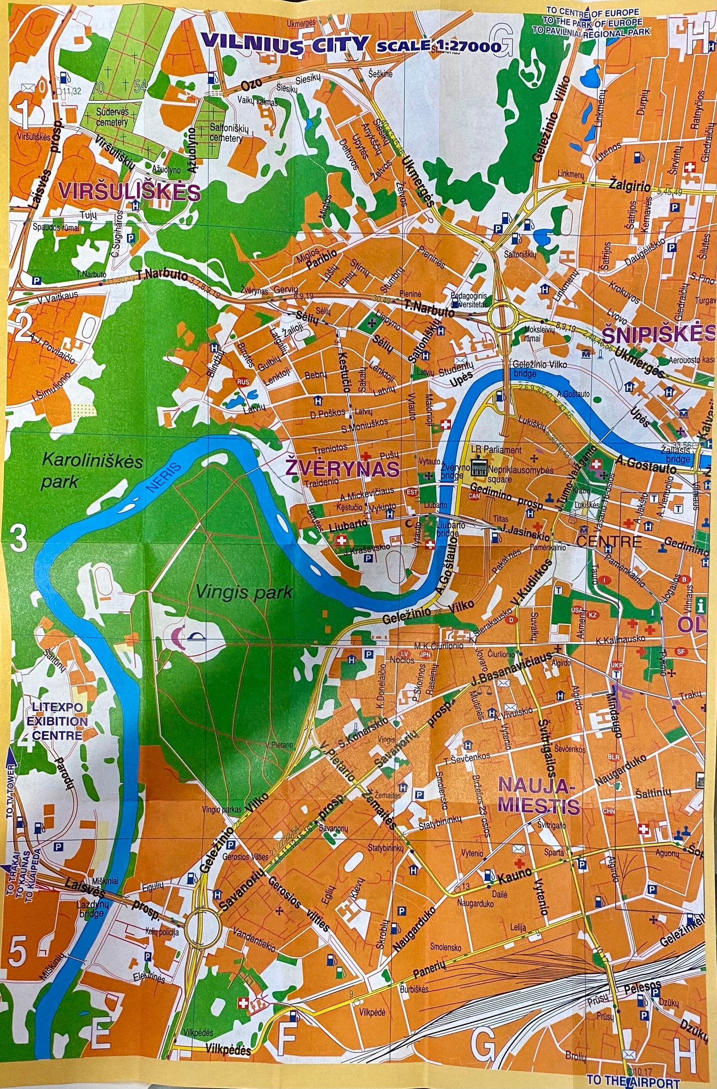 Pocket City Map of Vilnius
