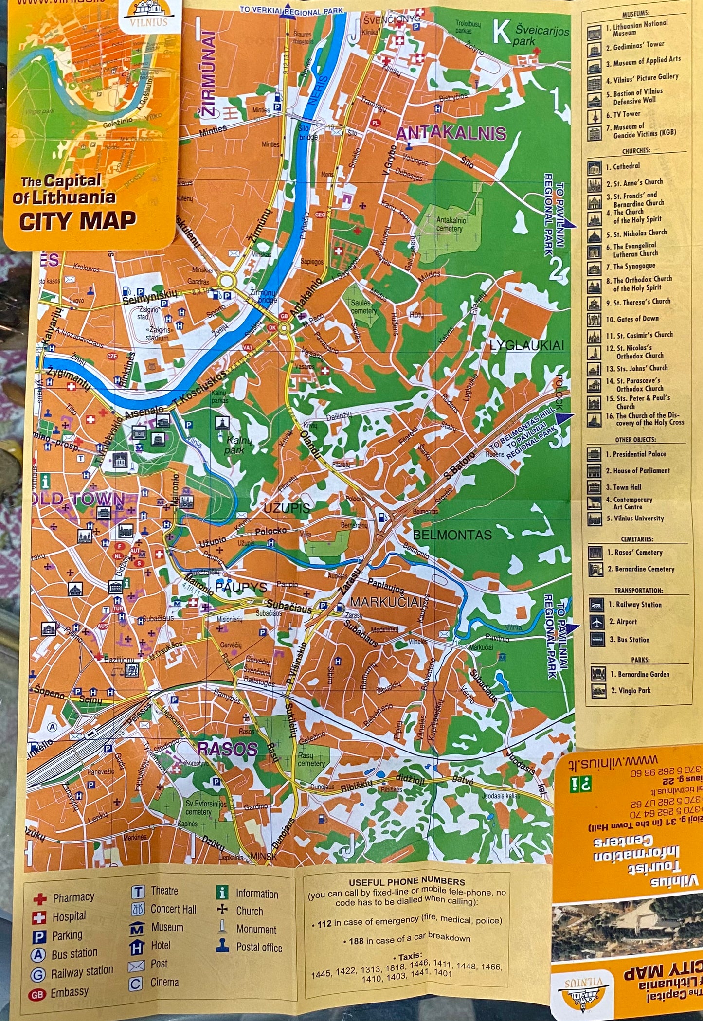 Pocket City Map of Vilnius