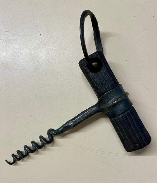 Wrought Iron and Wood Corkscrew (1205)