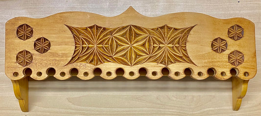 Carved Wooden Jousta Holder (0078)