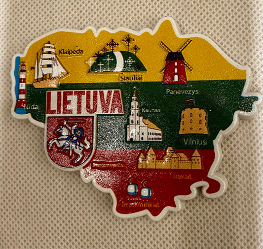 Magnet - Map of Lithuania (0602)