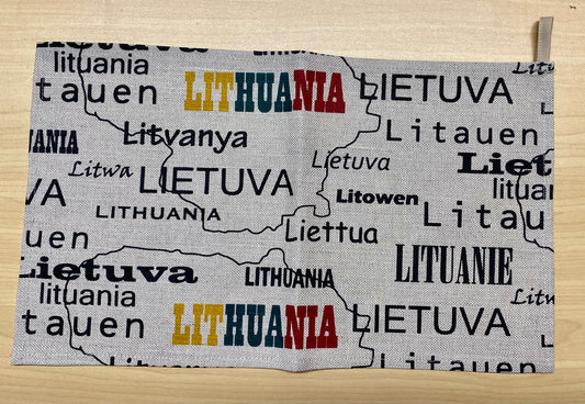 Kitchen Towel - Lithuania design on Linen (0637)