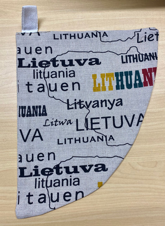 Potholder - Lithuania design on Linen (0636)