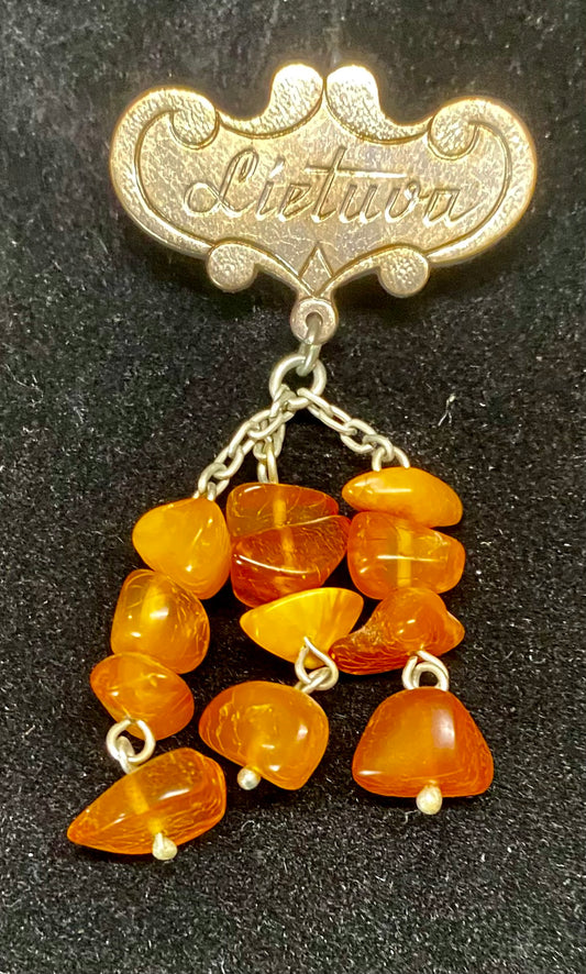 Baltic Amber Pin