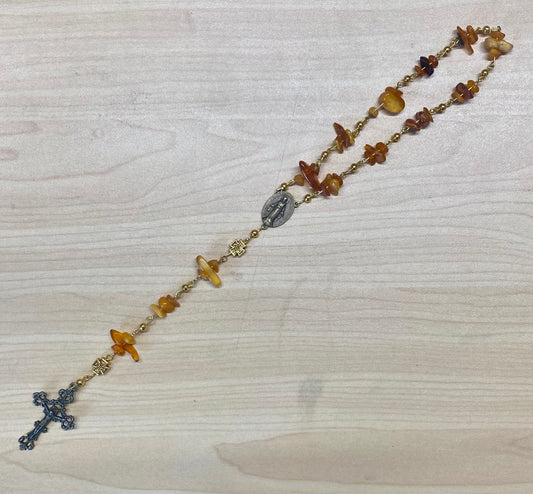 Single Decade Amber Rosary (0075)
