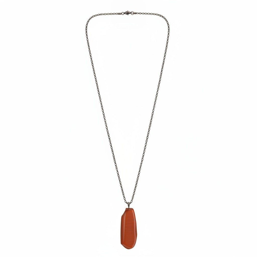 Amber Pendant on vintage chain