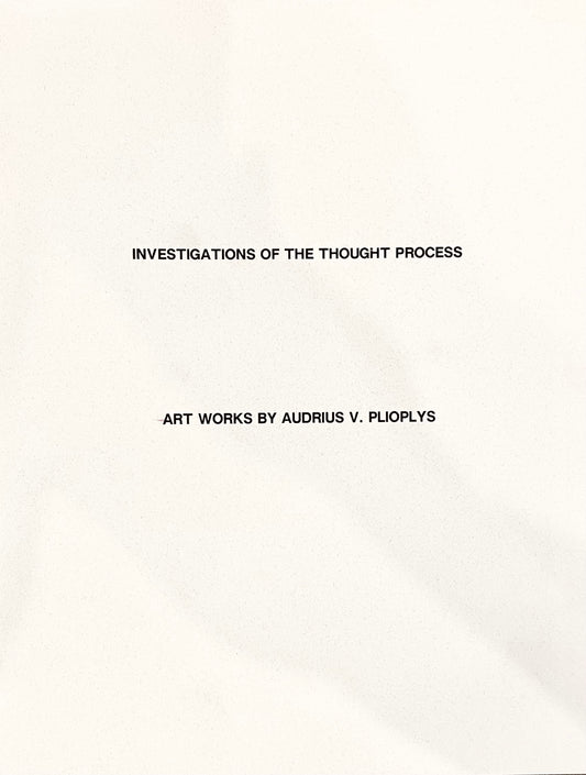 Investigations of the thought process