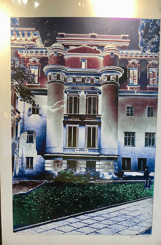 Algimantas Kezys Signed Lithograph. Observatory of Vilnius University