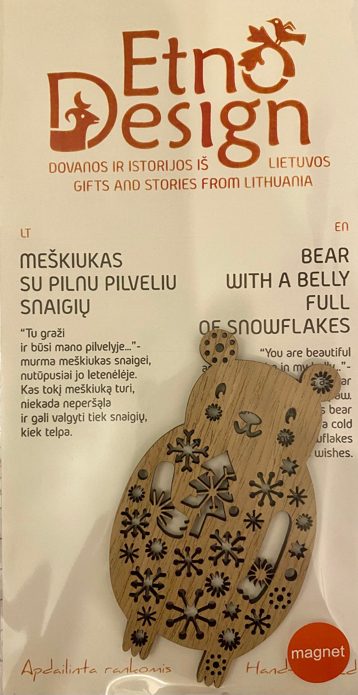 Ornament: Bear with a Belly Full of Snowflakes