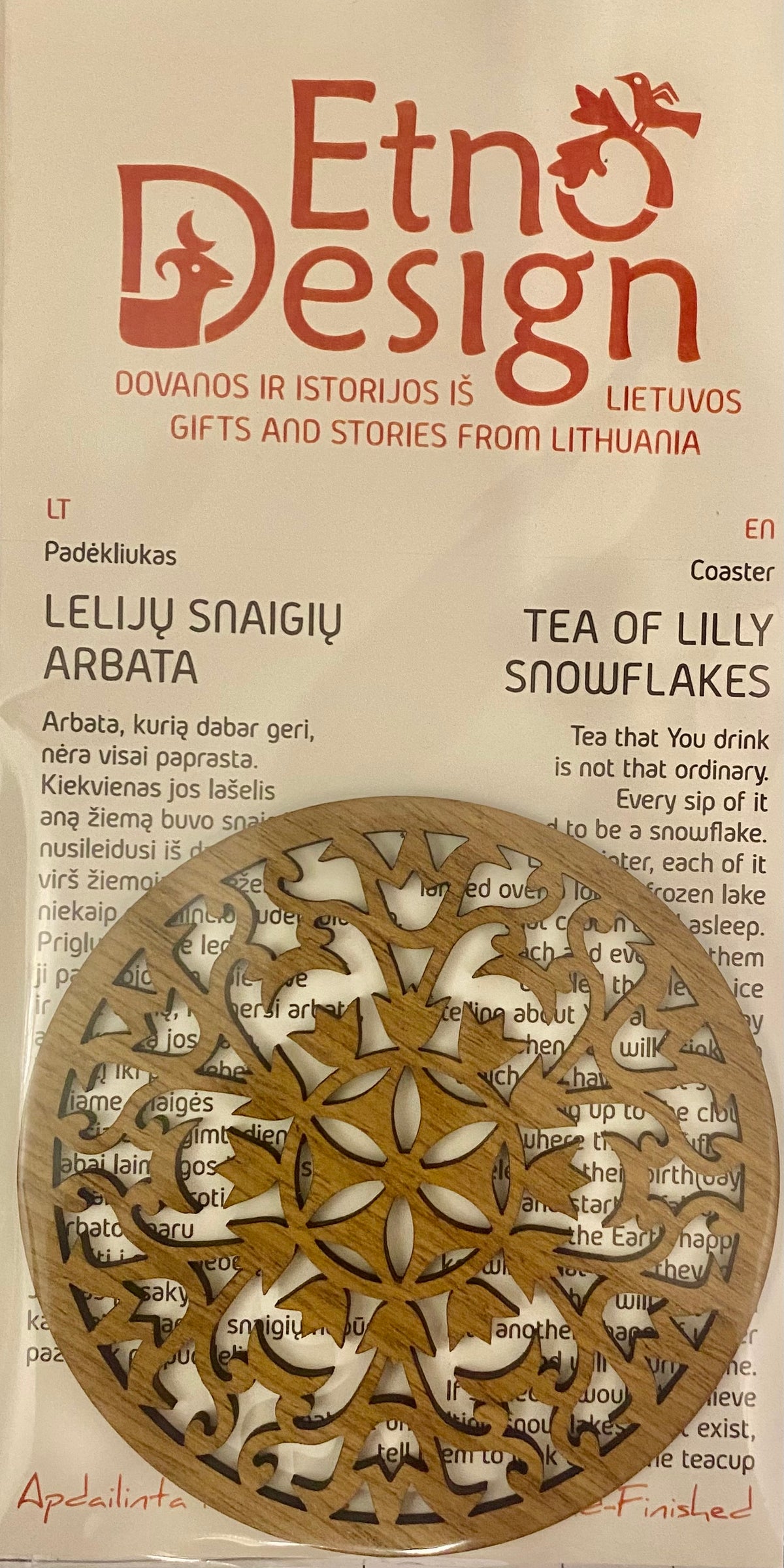 Coaster: Tea of Lilly Snowflakes
